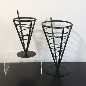 Set of Metal French Fry Cones